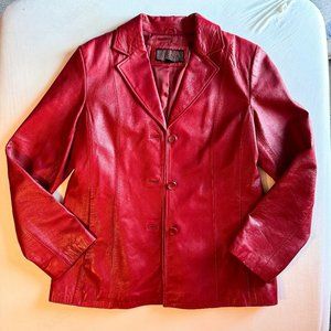Vintage Red Leather Siena Studio Jacket